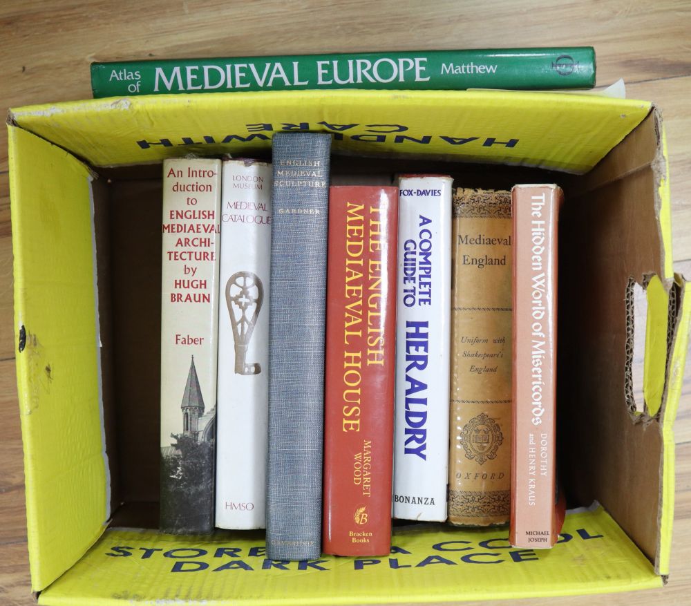 A collection of Medieval History & buildings reference books: